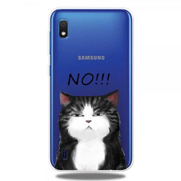 Samsung Galaxy A10 Skal TPU Motiv Katt Transparent