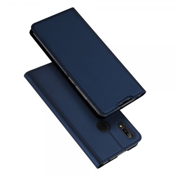 Huawei Y6 2019 Fodral Skin Pro Series Kortfack PU-läder Mörkblå