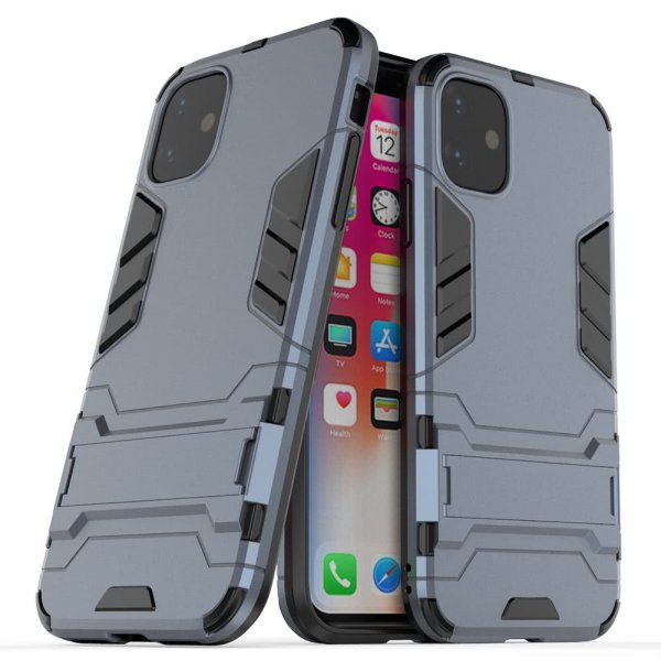 iPhone 11 Skal Armor Stativfunktion Hårdplast Mörkblå