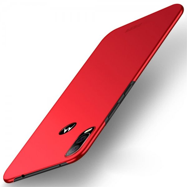 Motorola One Vision Skal Shield Slim Hårdplast Röd