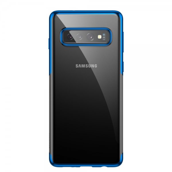 Samsung Galaxy S10 Plus Skal Shining Series Pläterad TPU Blå