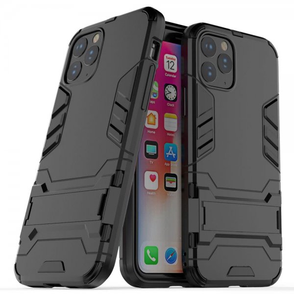 iPhone 11 Pro Max Skal Armor Stativfunktion Hårdplast Svart