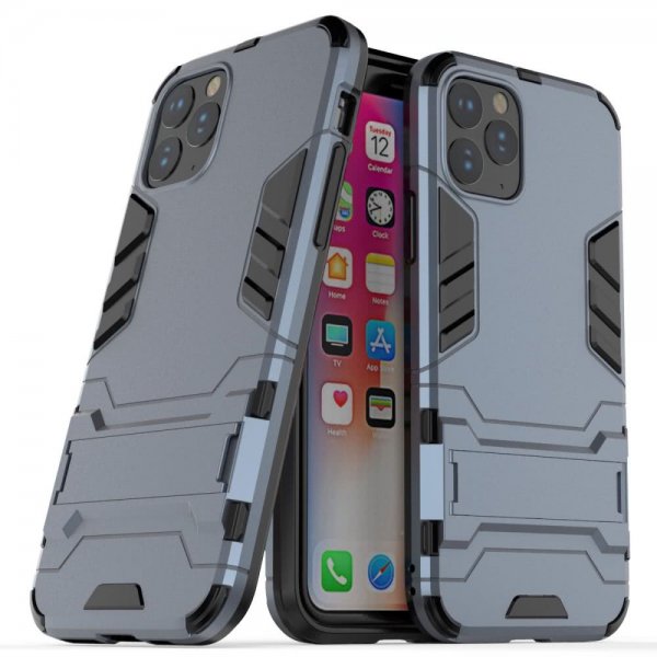 iPhone 11 Pro Skal Armor Stativfunktion Hårdplast Mörkblå