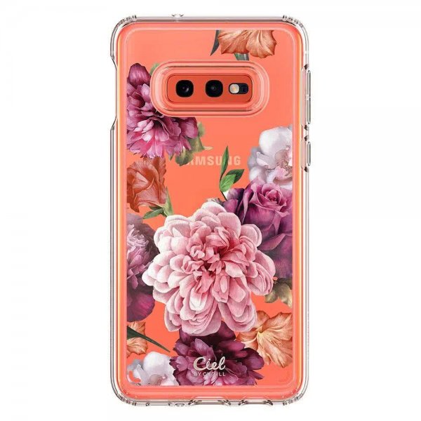 Samsung Galaxy S10E Skal Hårdplast Rose Floral Transparent