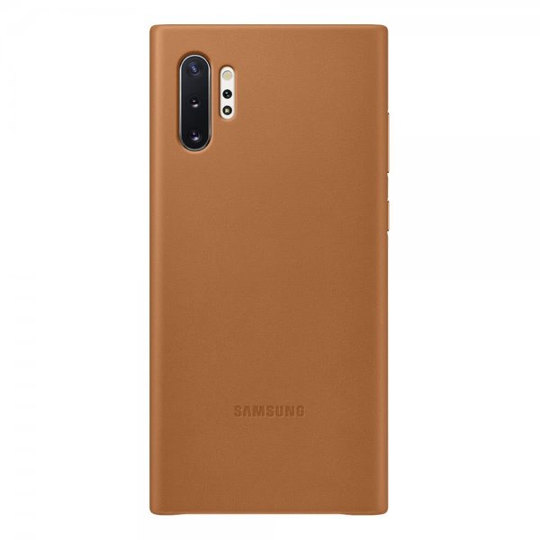 Original Leather Cover Galaxy Note 10 Plus Skal Camel