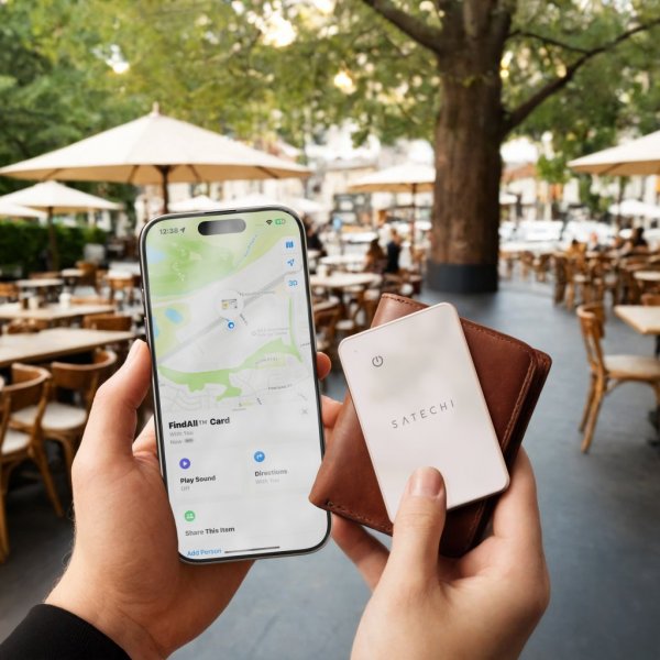 FindAll Plånbokskort Tracker Desert Rose