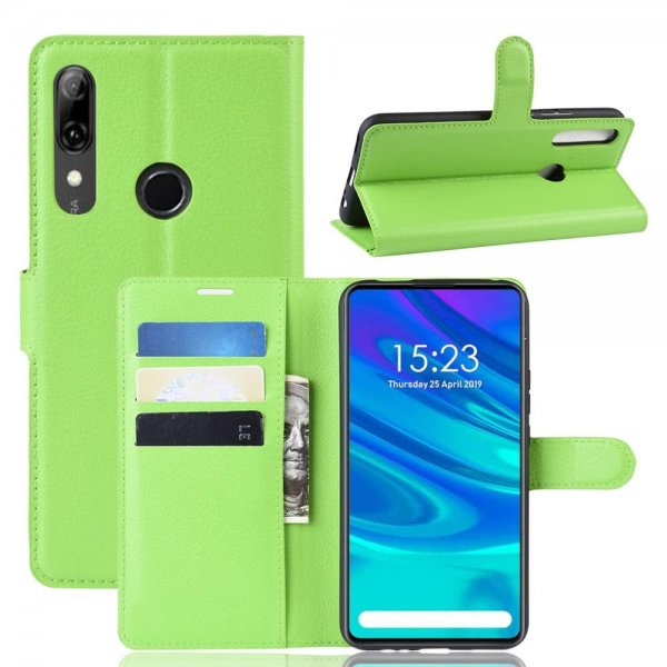 Huawei P Smart Z Plånboksfodral Kortfack Litchi Grön