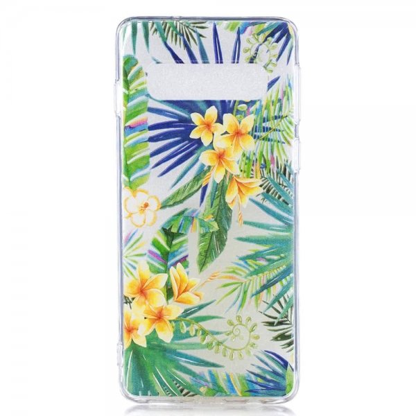 Samsung Galaxy S10 Skal TPU Motiv Exotiska Växter