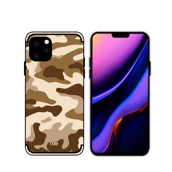 iPhone 11 Pro Skal TPU Hårdplast Kamouflage Ljusbrun