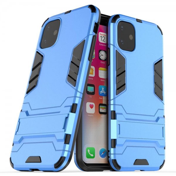 iPhone 11 Skal Armor Stativfunktion Hårdplast Ljusblå