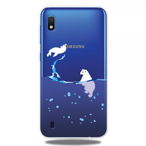Samsung Galaxy A10 Skal TPU Motiv Säl och Isbjörn Transparent