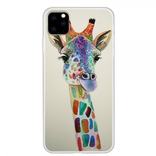 iPhone 11 Pro Skal TPU Motiv Färgglad Giraff