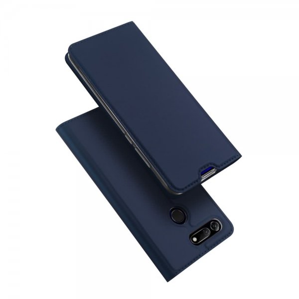 Huawei Honor View 20 Fodral Skin Pro Series Kortfack PU-läder Mörkblå