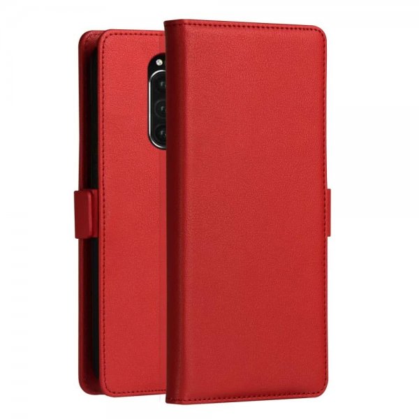 Sony Xperia 1 Plånboksfodral Kortfack Stativfunktion Röd