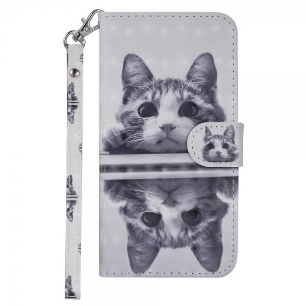 iPhone X/Xs Plånboksfodral PU-läder Motiv Härlig Katt