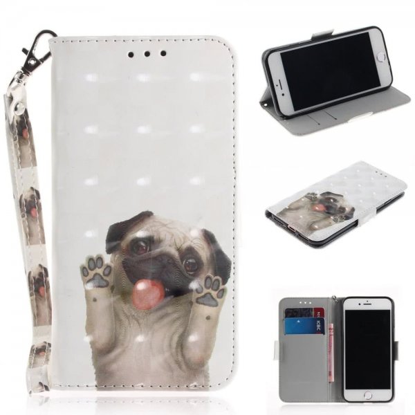 iPhone 7/8/SE Plånboksfodral Motiv Kortfack Hund