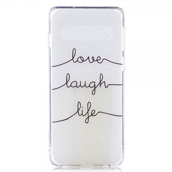 Samsung Galaxy S10 Skal TPU Motiv Love Laugh Life