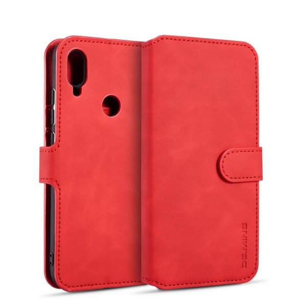 Samsung Galaxy A40 Plånboksfodral Retro Kortfack Röd