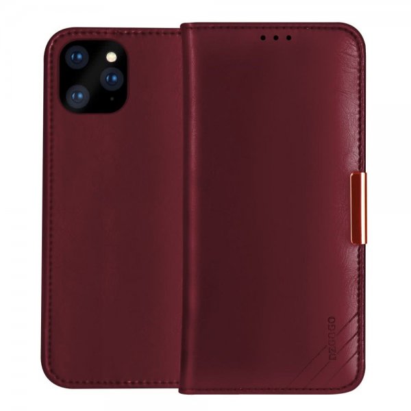 iPhone 11 Pro Plånboksfodral Royale Series II Äkta Läder Röd