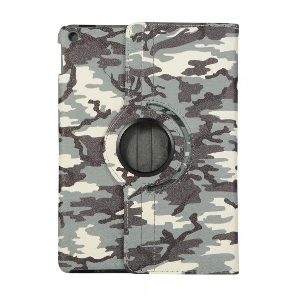 iPad 10.2 Fodral 360 Grader Vridbar Kamouflage Armégrön