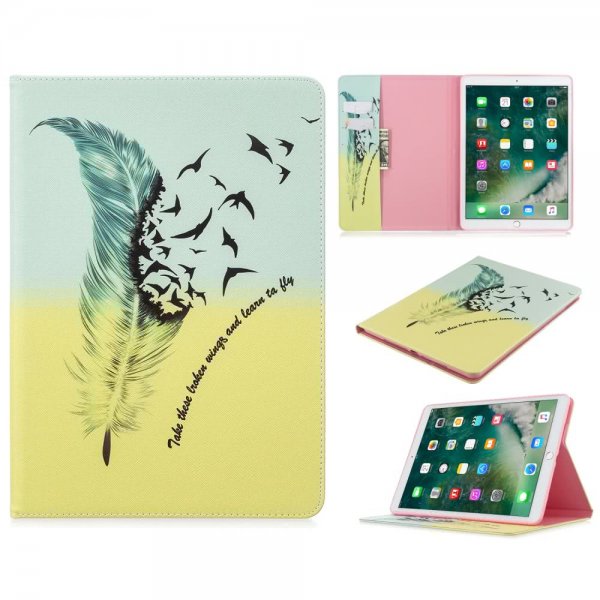 iPad 10.2 Fodral Motiv Fjäder och Fåglar