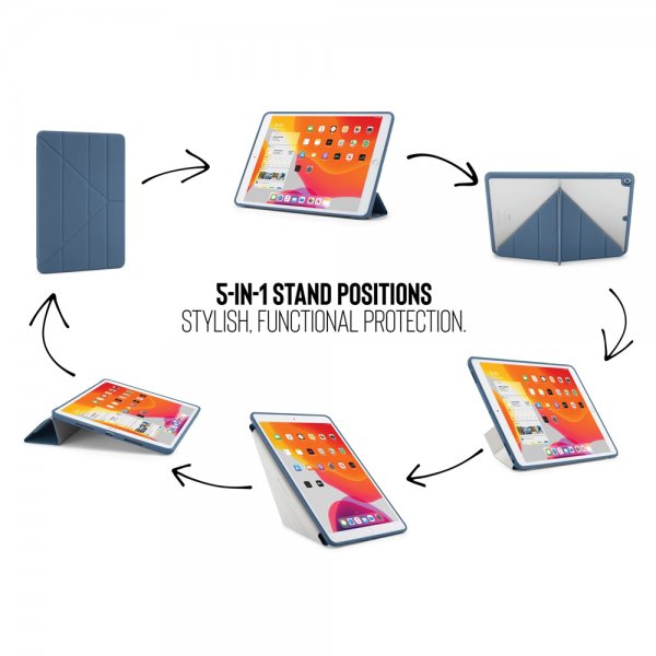 iPad 10.2 (gen 7/8/9) Fodral Origami Marinblå