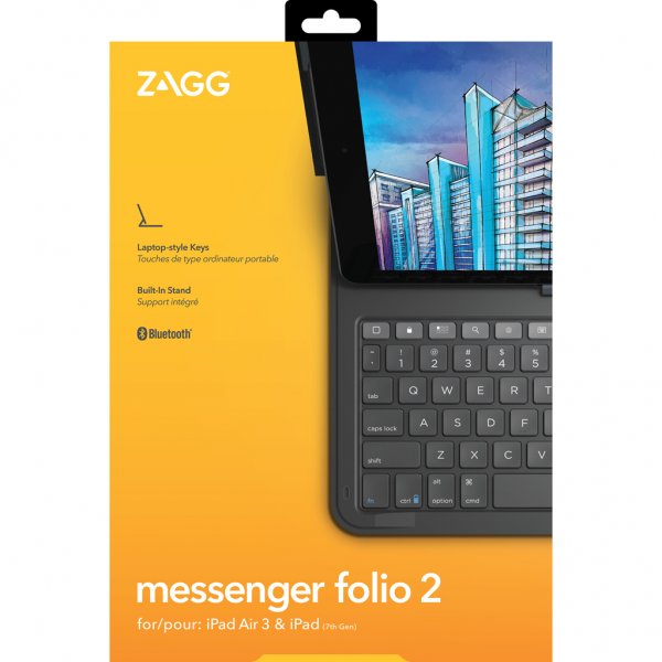 iPad 10.2 (gen 7/8/9) Fodral med tangentbord Messenger Folio 2 Charcoal