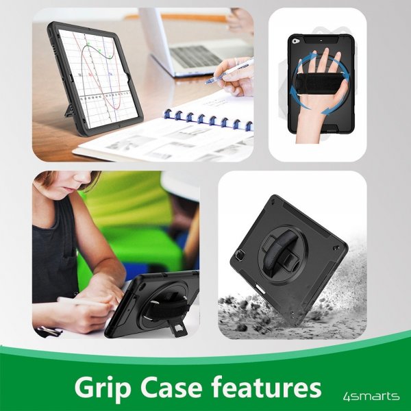 iPad 10.2 (gen 7/8/9) Skal Rugged Case Grip Svart
