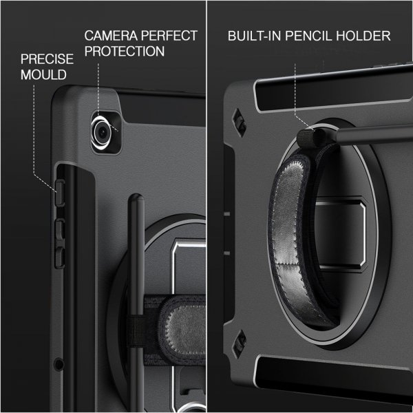 iPad 10.2 (gen 7/8/9) Skal Rugged Case Grip Svart