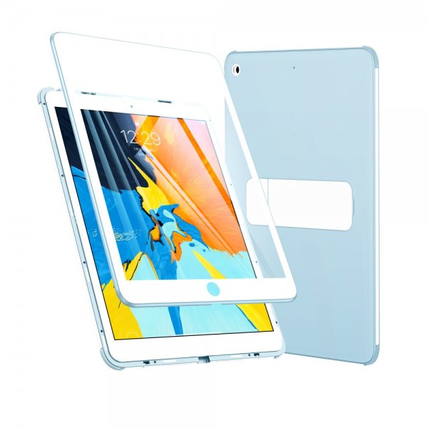 iPad 10.2 Skal 360 Härdat Glas Ljusblå