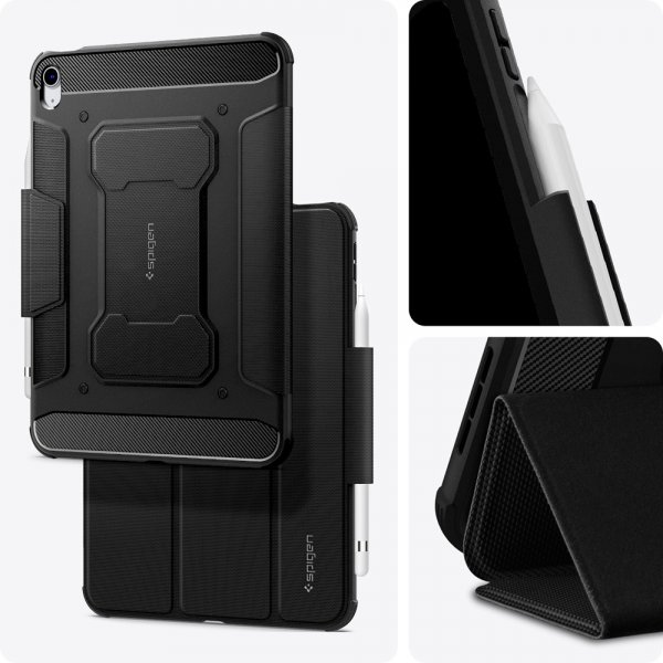 iPad 10.9 (gen 10)/iPad 11 (A16) Fodral Rugged Armor Pro Svart