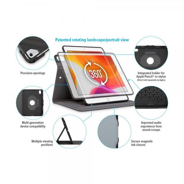 iPad 10.9 (gen 10)/iPad 11 (A16) Fodral VersaVu Svart