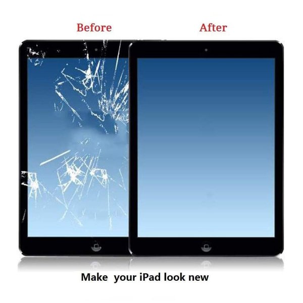 iPad 6 Glas med Touchskärm Premium - Svart