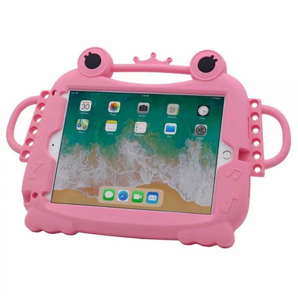 iPad 9.7 Skal för Barn Silikon Groda Rosa