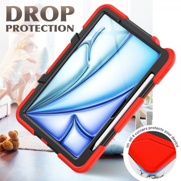 iPad Air 11 (M2/M3) Skal Heavy Duty Armor Röd