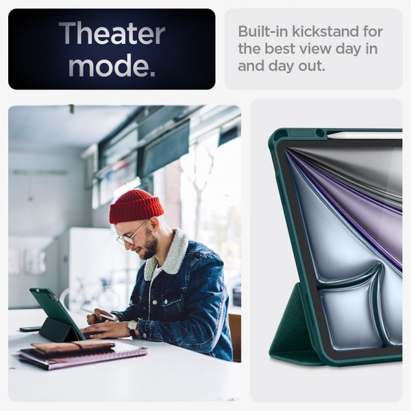iPad Air 13 (M2/M3) Fodral Urban Fit Midnight Green