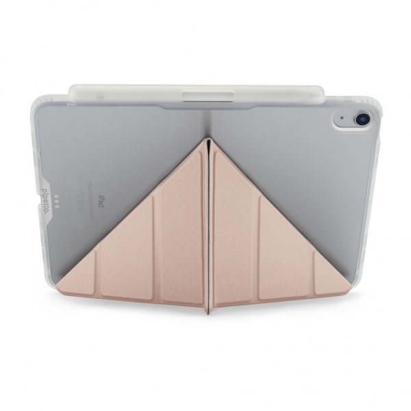 iPad Air 13 (M2/M3) Fodral Origami No3 Pencil Case Metallic Rosa