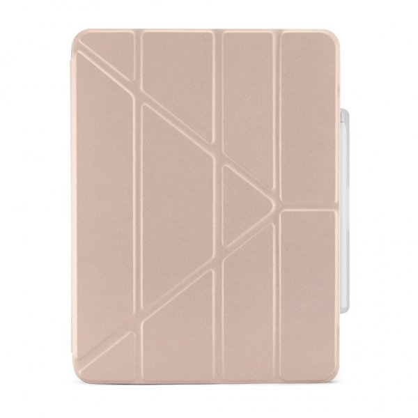 iPad Air 13 (M2/M3) Fodral Origami No3 Pencil Case Metallic Rosa