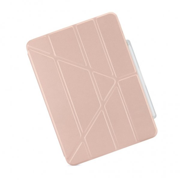 iPad Air 13 (M2/M3) Fodral Origami No3 Pencil Case Metallic Rosa