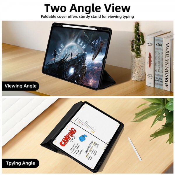 iPad Air 13 (M2/M3) Fodral Folio Case Basic Svart