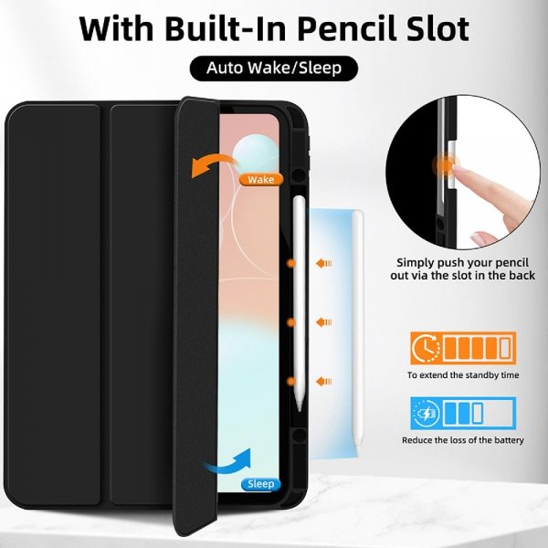 iPad Air 13 (M2/M3) Fodral Folio Case Basic Svart