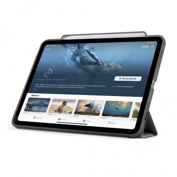 iPad Pro 11 (M4/M5) Fodral Origami No3 Pencil Case Grå