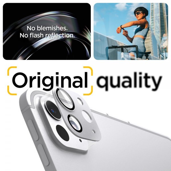 iPad Pro 11 (M4/M5)/iPad Pro 13 (M4/M5) Kameraskydd Glas.tR EZ Fit Optik Metal Silver