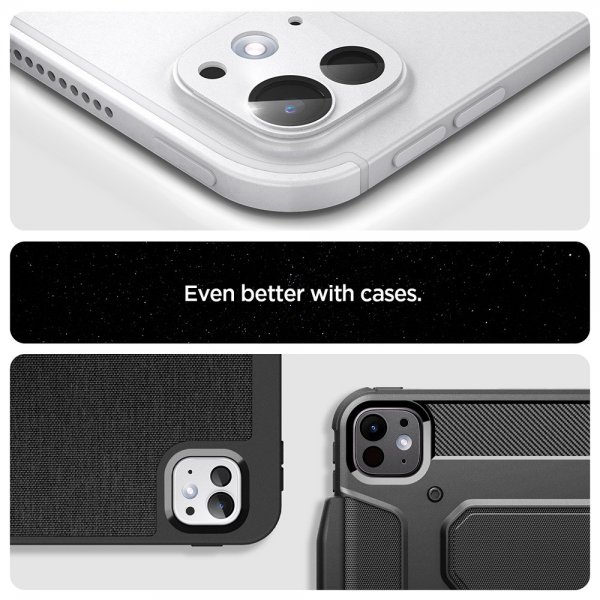 iPad Pro 11 (M4/M5)/iPad Pro 13 (M4/M5) Kameraskydd Glas.tR EZ Fit Optik Metal Silver