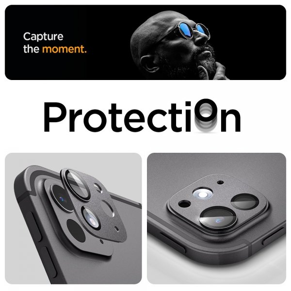 iPad Pro 11 (M4/M5)/iPad Pro 13 (M4/M5) Kameraskydd Glas.tR EZ Fit Optik Metal Space Black