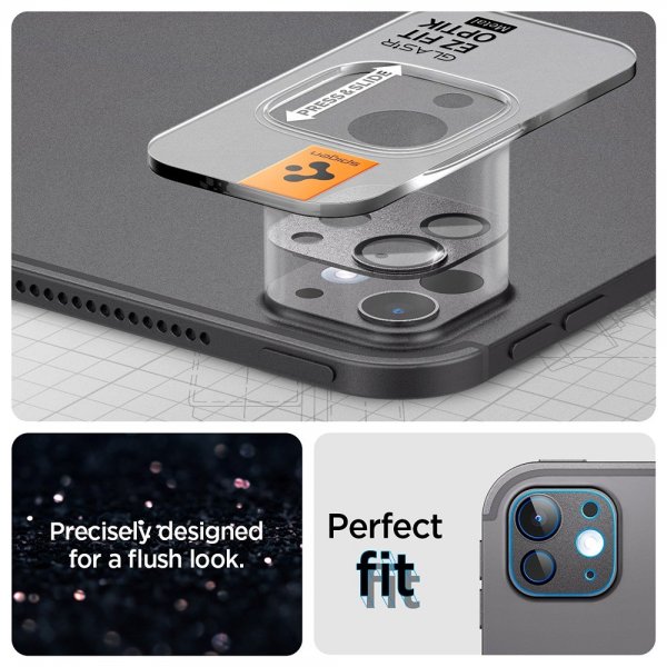 iPad Pro 11 (M4/M5)/iPad Pro 13 (M4/M5) Kameraskydd Glas.tR EZ Fit Optik Metal Space Black