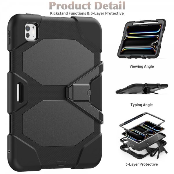 iPad Pro 11 (M4/M5) Skal Heavy Duty Armor Svart
