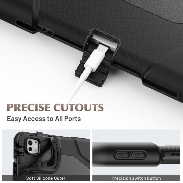 iPad Pro 11 (M4/M5) Skal Heavy Duty Armor Svart