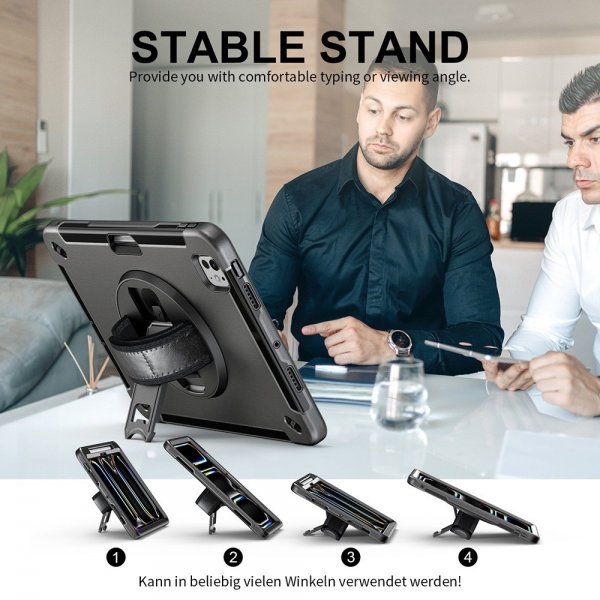 iPad Pro 11 (M4/M5) Skal Rugged Case Grip Svart