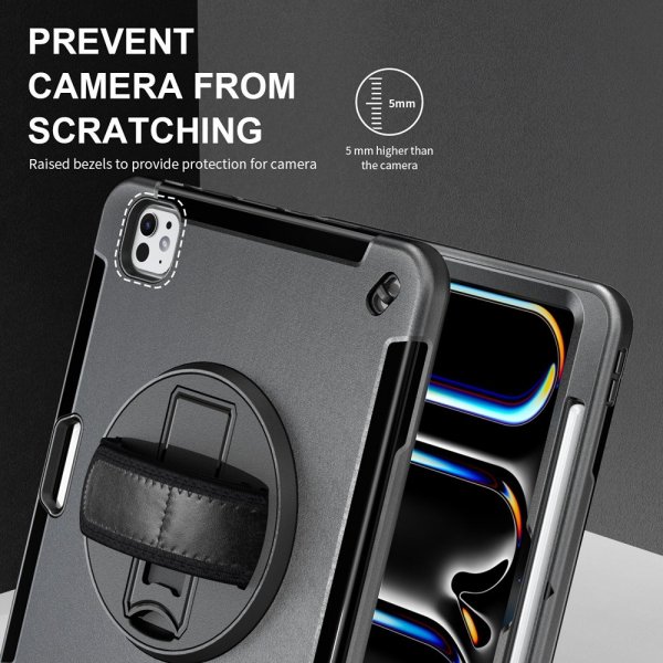 iPad Pro 11 (M4/M5) Skal Rugged Case Grip Svart